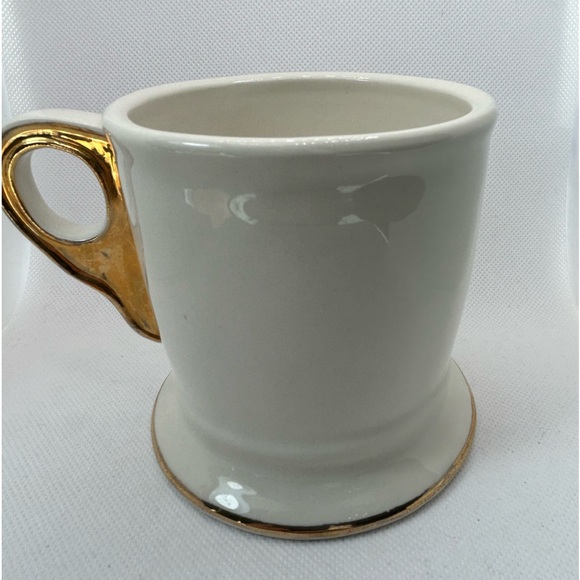 Anthropologie mug ceramic ivory gold initial mug letter L coffee shave RETIRED - Picture 7 of 8